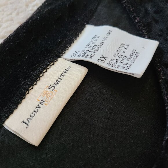 Y2K Velvet Floral Tunic 3X Jaclyn Smith Goth Romantic Top Made in USA - Picture 4 of 8